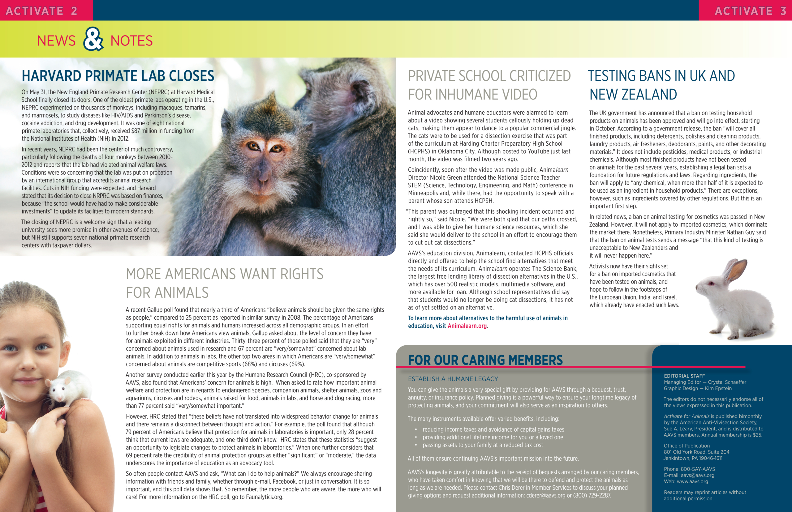 AAVS - Newsletter - Chimp Issue - Interior