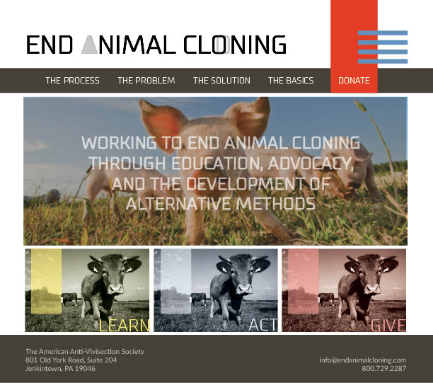 AAVS - End Animal Cloning Website - Home Page