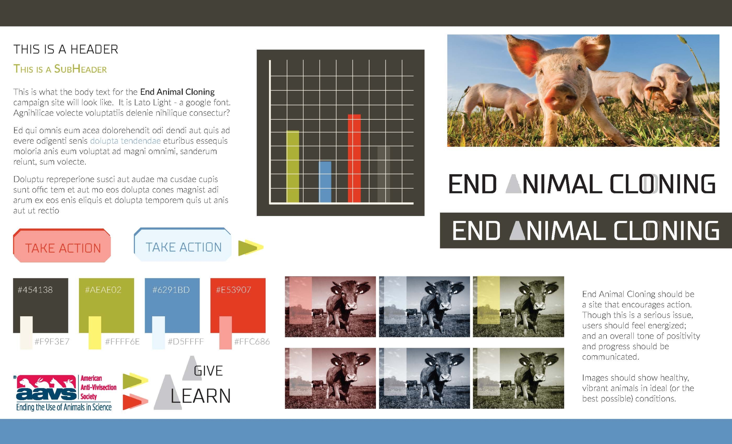 AAVS - End Animal Cloning Website - Mood Board